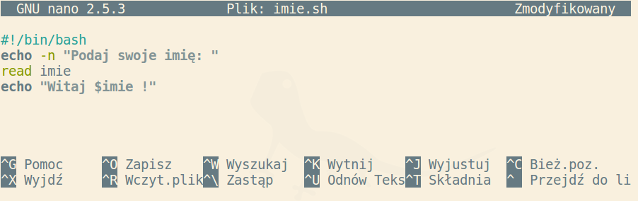 Plik imie.sh.
